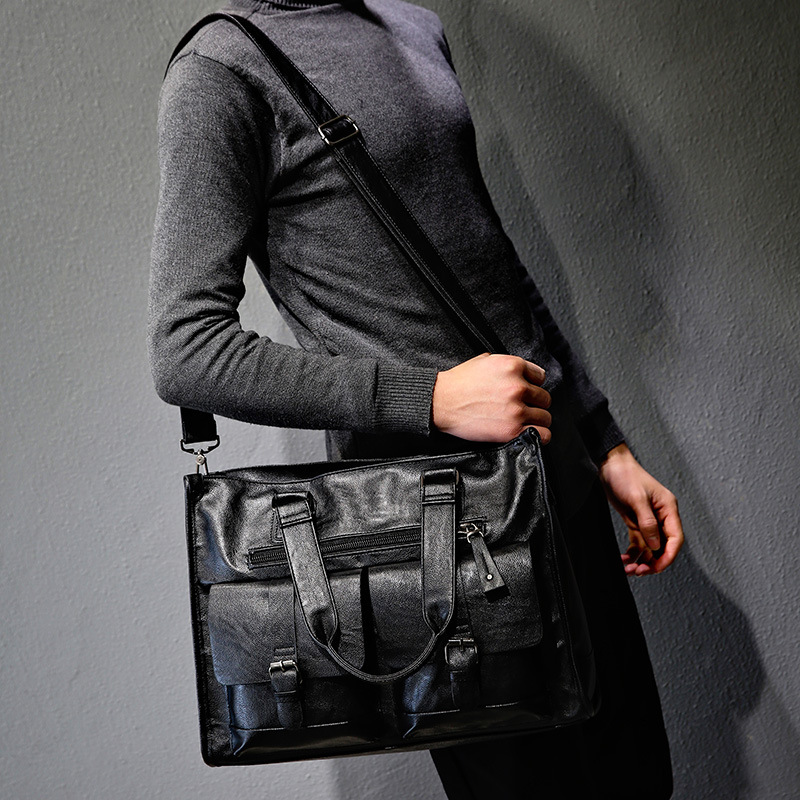 Leather Briefcase - Bolsa de Ombro em Couro PU