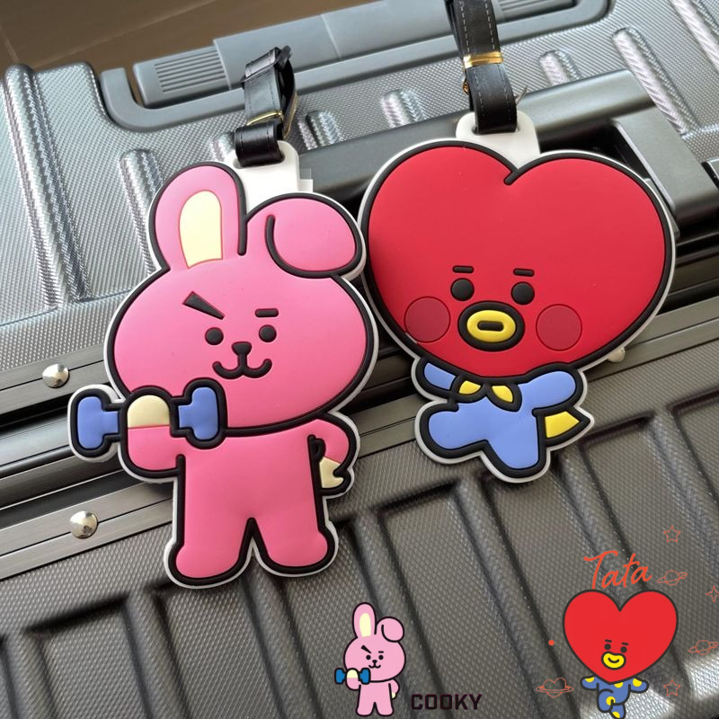 Travel Luggage Set - Chaveiro fofo de desenho animado BT21,