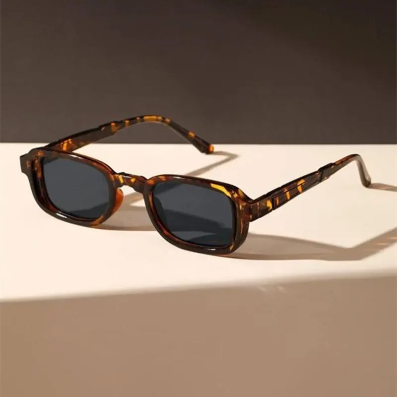 Designer Sunglasses - Óculos de Sol Retangulares Luxuosos para