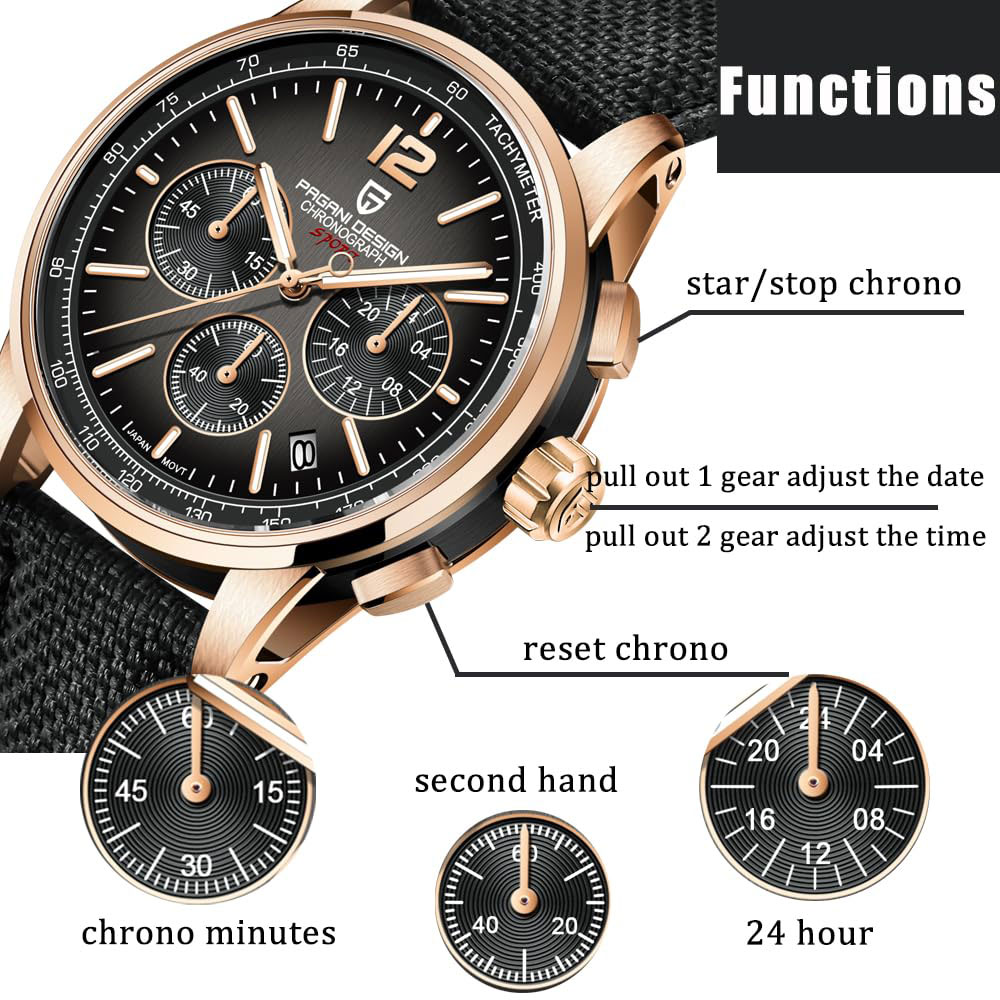 Luxury Watch Men - Pagani design novo relógio masculino 41mm