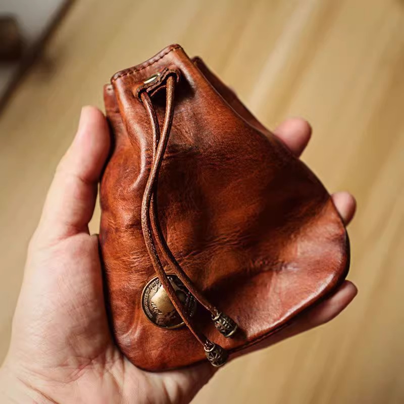 Leather Wallet Men - Carteira de couro macio genuíno estilo