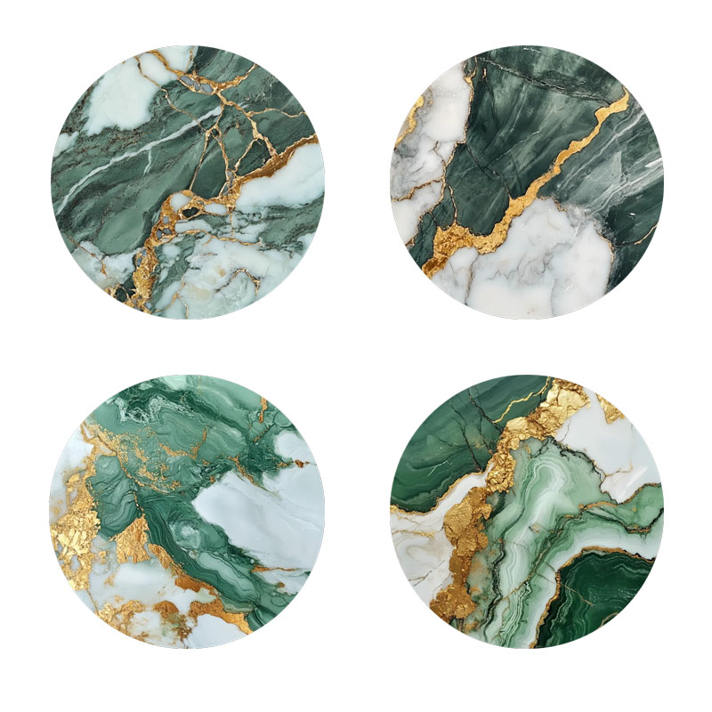 Marble Coaster Set - 4 Peças de Porta-Copos com Padrão