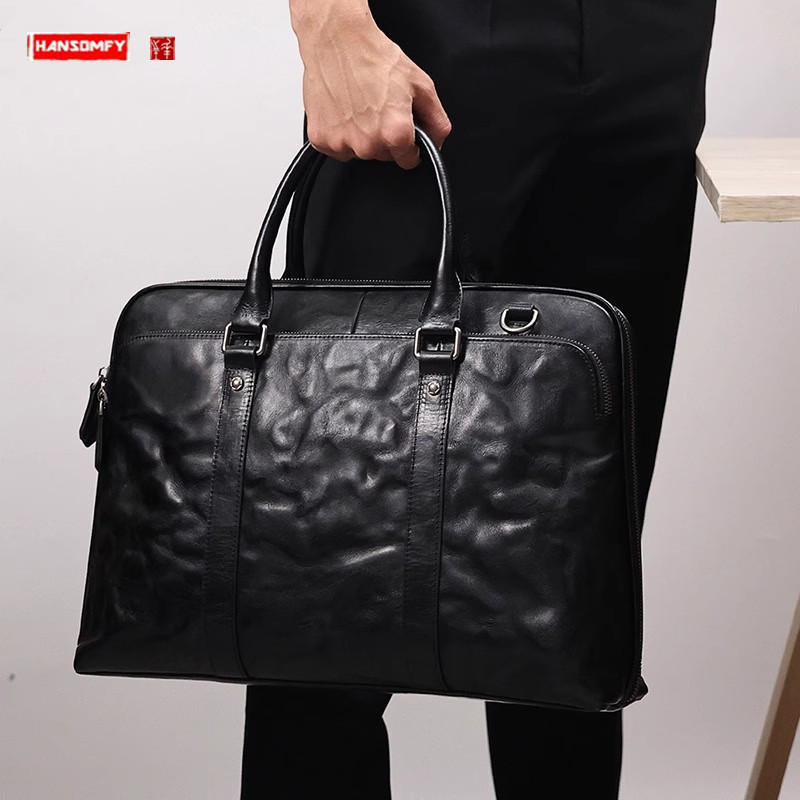 2025 novas bolsas de couro gen - Leather Briefcase avaliação e preço