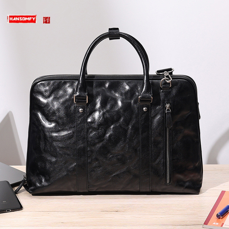 2025 novas bolsas de couro gen - Leather Briefcase avaliação e preço