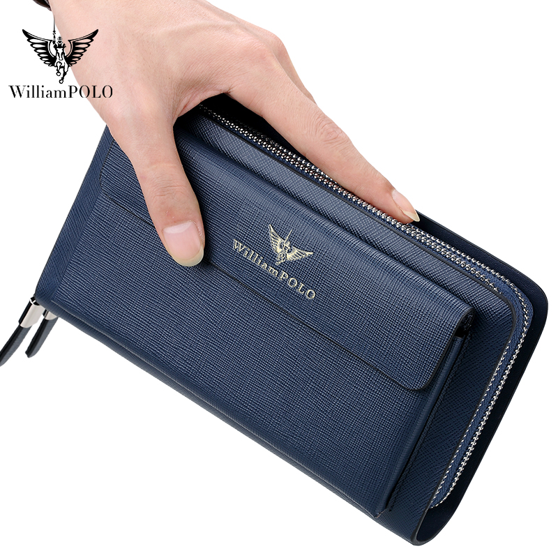 Bolsa de Mão de Couro Luxuosa  - Leather Wallet Men avaliação e preço