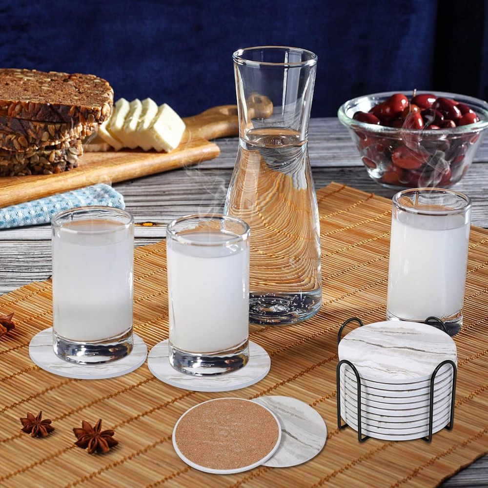 Conjunto de 6 Porta-Copos Abso - Marble Coaster Set avaliação e preço