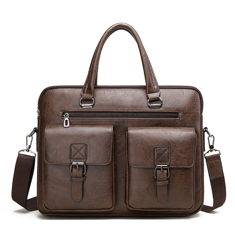 Marca de luxo homem maleta de  - Leather Briefcase avaliação e preço