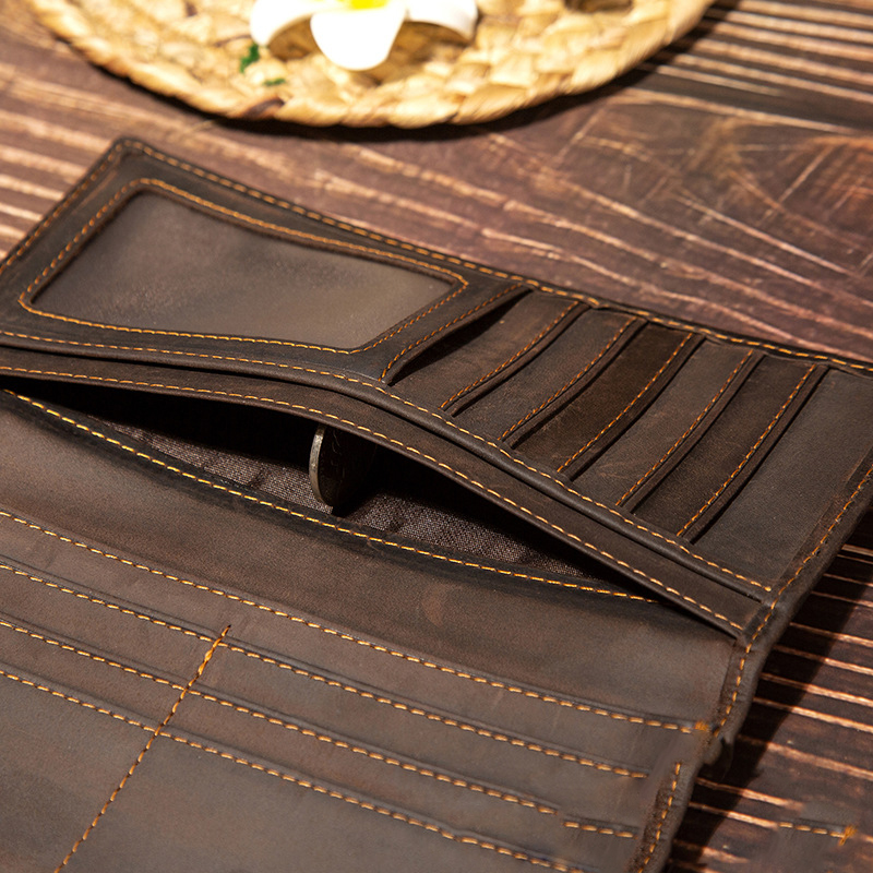 Carteira Masculina de Couro Ge - Leather Wallet Men avaliação e preço