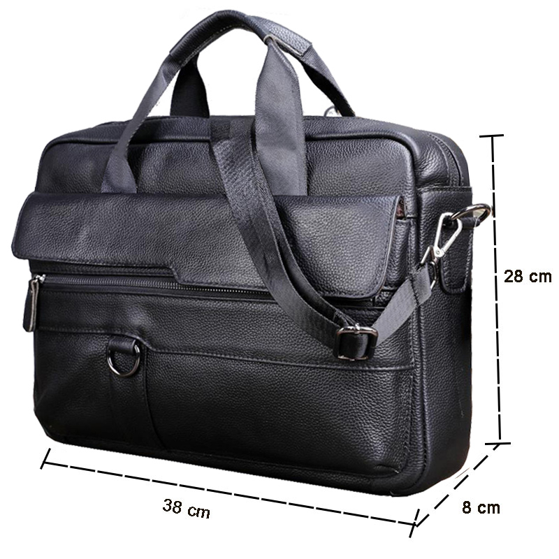 Grande bolsa de couro genuíno  - Leather Briefcase avaliação e preço