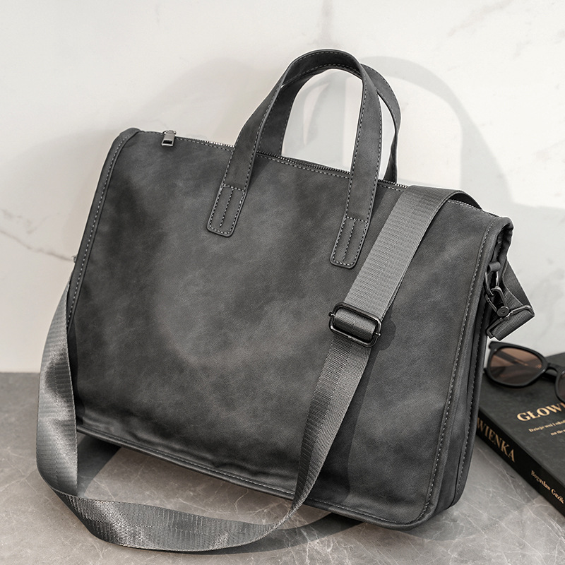 Bolsa masculina casual de negó - Leather Briefcase avaliação e preço