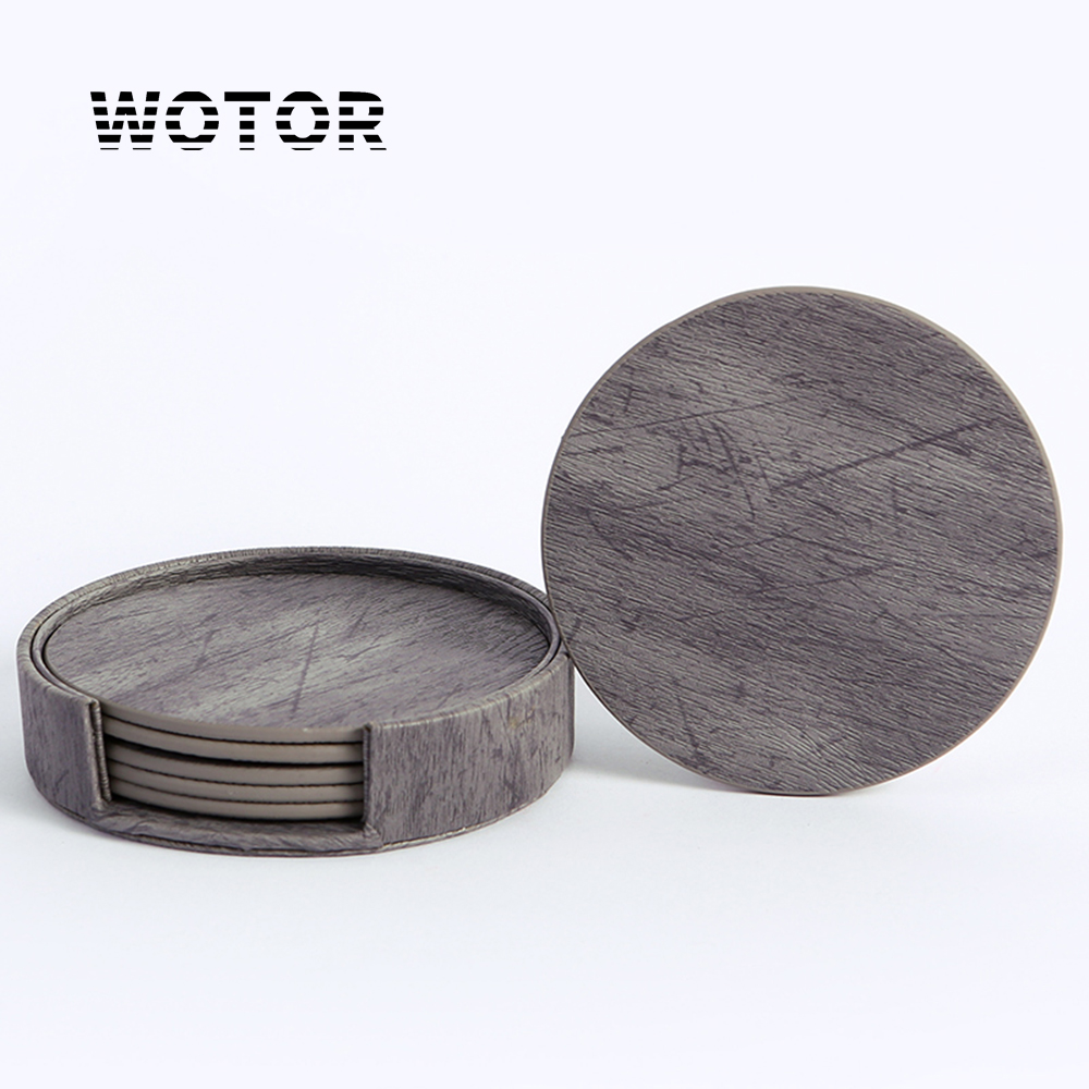 Woter 6 pçs/lote círculo de co - Marble Coaster Set avaliação e preço