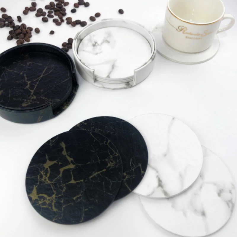 6 peças porta-copos de mármore - Marble Coaster Set avaliação e preço