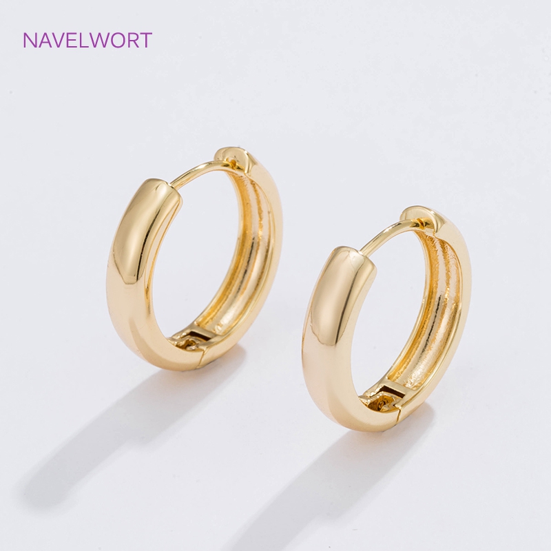 Brincos de argola circulares b - Gold Plated Jewelry avaliação e preço