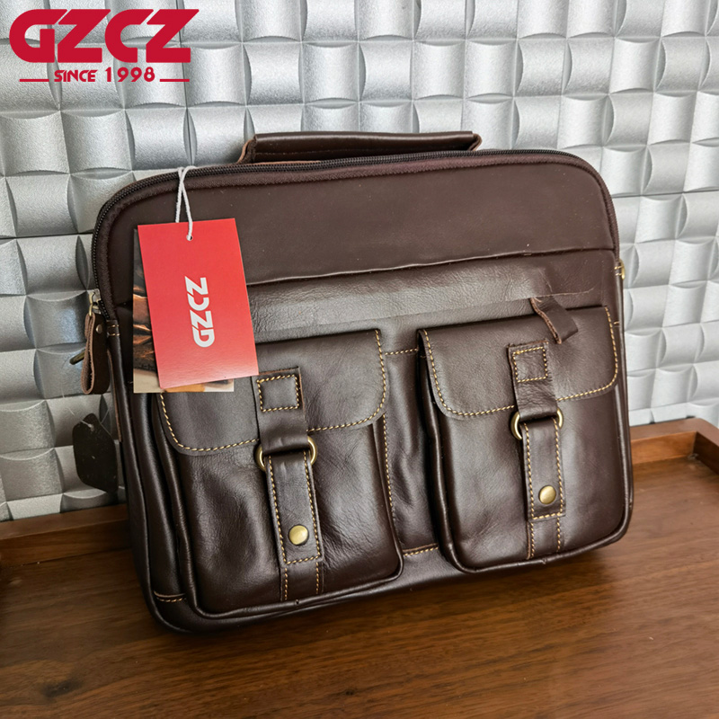 Bolsa Masculina GZCZ para Laze - Leather Briefcase avaliação e preço