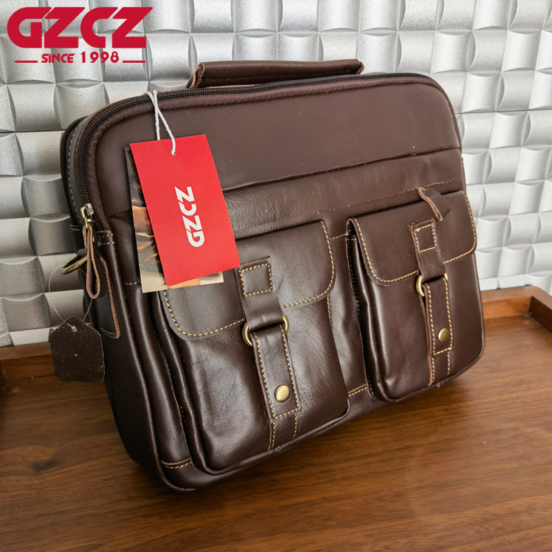 Bolsa Masculina GZCZ para Laze - Leather Briefcase avaliação e preço