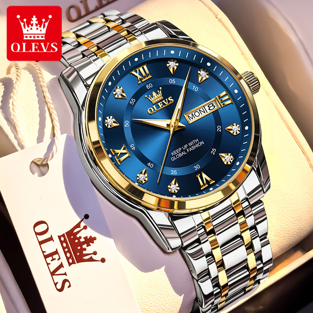 Olevs marca moda relógios masc - Luxury Watch Men avaliação e preço