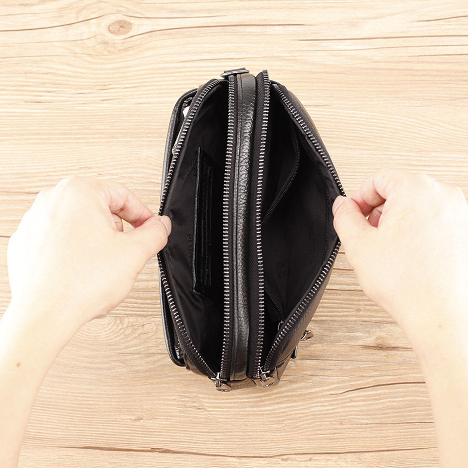Bolsa de Mão Masculina de Cour - Leather Wallet Men avaliação e preço