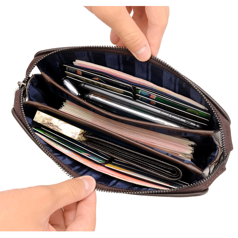 Carteiras Longas Masculinas, B - Leather Wallet Men avaliação e preço