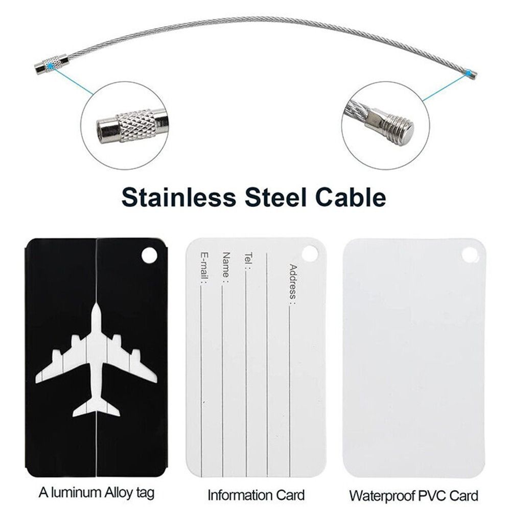 Alumínio Bagagem Tags com Cord - Travel Luggage Set avaliação e preço