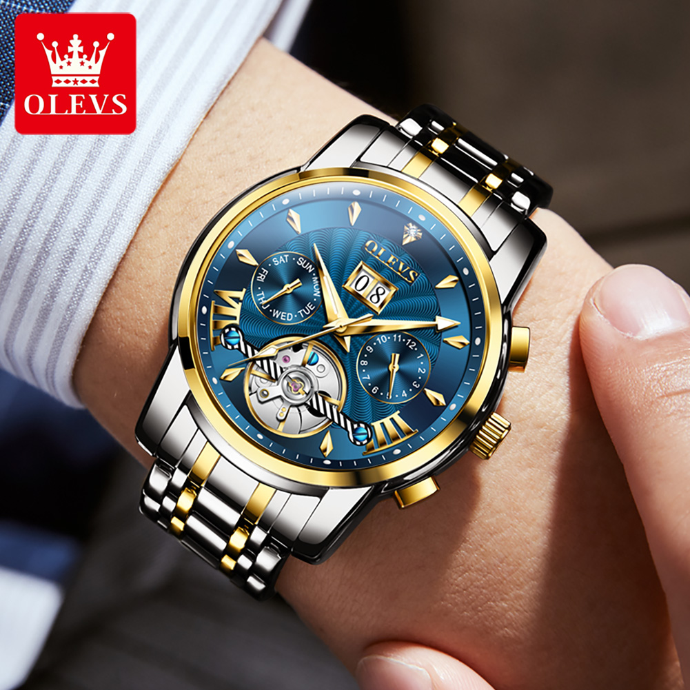 Olevs relógios masculinos de l - Luxury Watch Men avaliação e preço