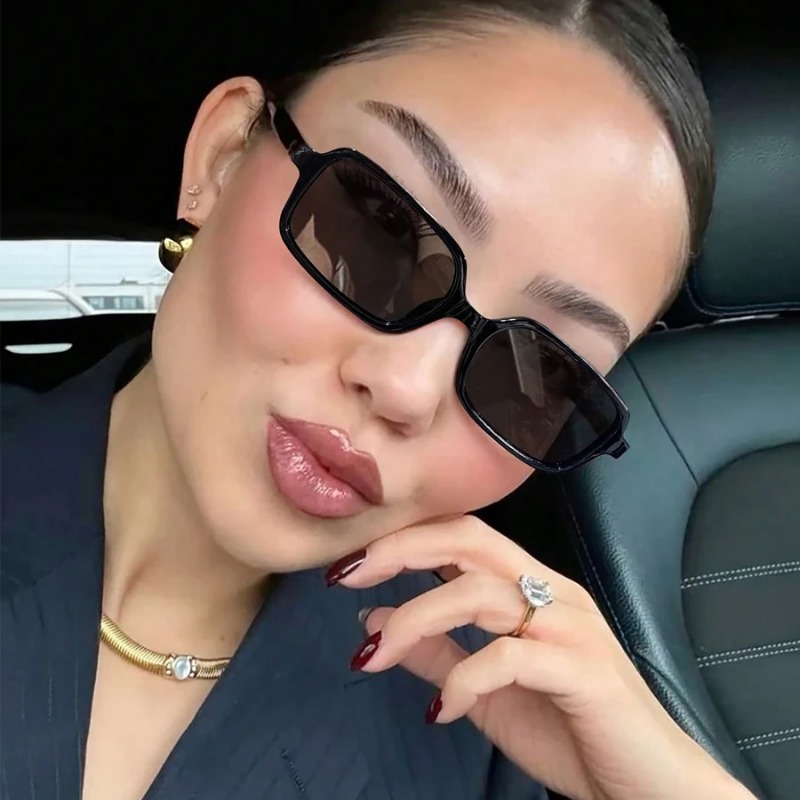 Novos Óculos de Sol Retangular - Designer Sunglasses avaliação e preço
